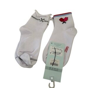 STEMS bundle of TWO crew socks 1)Golf Lettuce Edge 2) pickleball racket socks